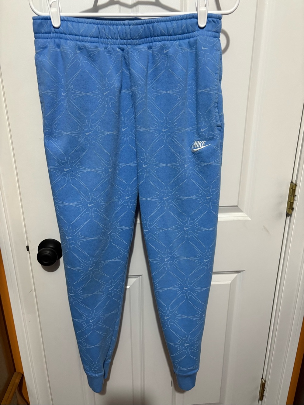 Nike Light Blue All-Over Pattern Joggers